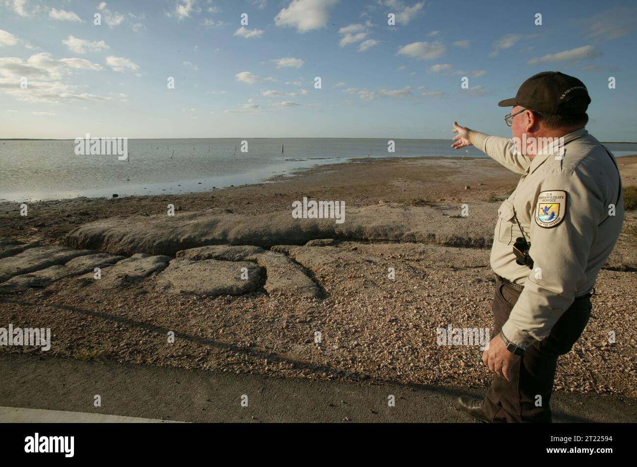 Panoramic view of the coast of Laguna Atascosa National Wildlife Refuge