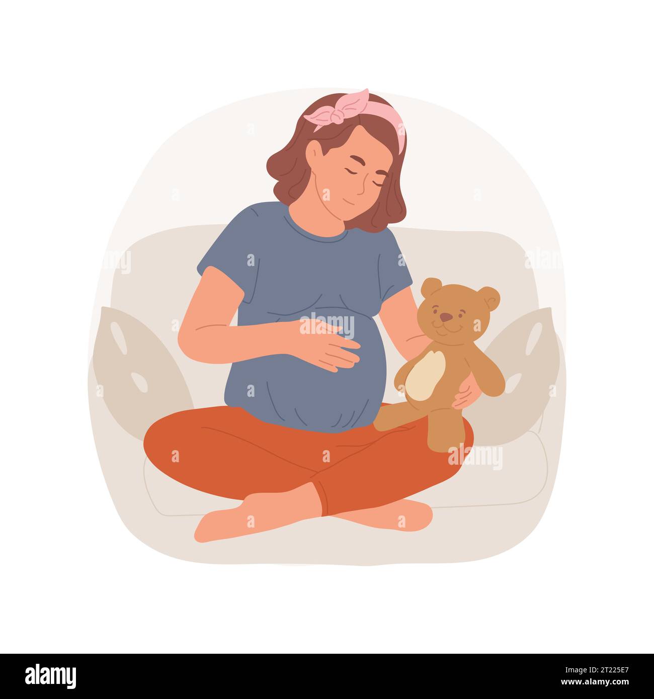 Being pregnant isolated cartoon vector illustration. Dreaming pregnant