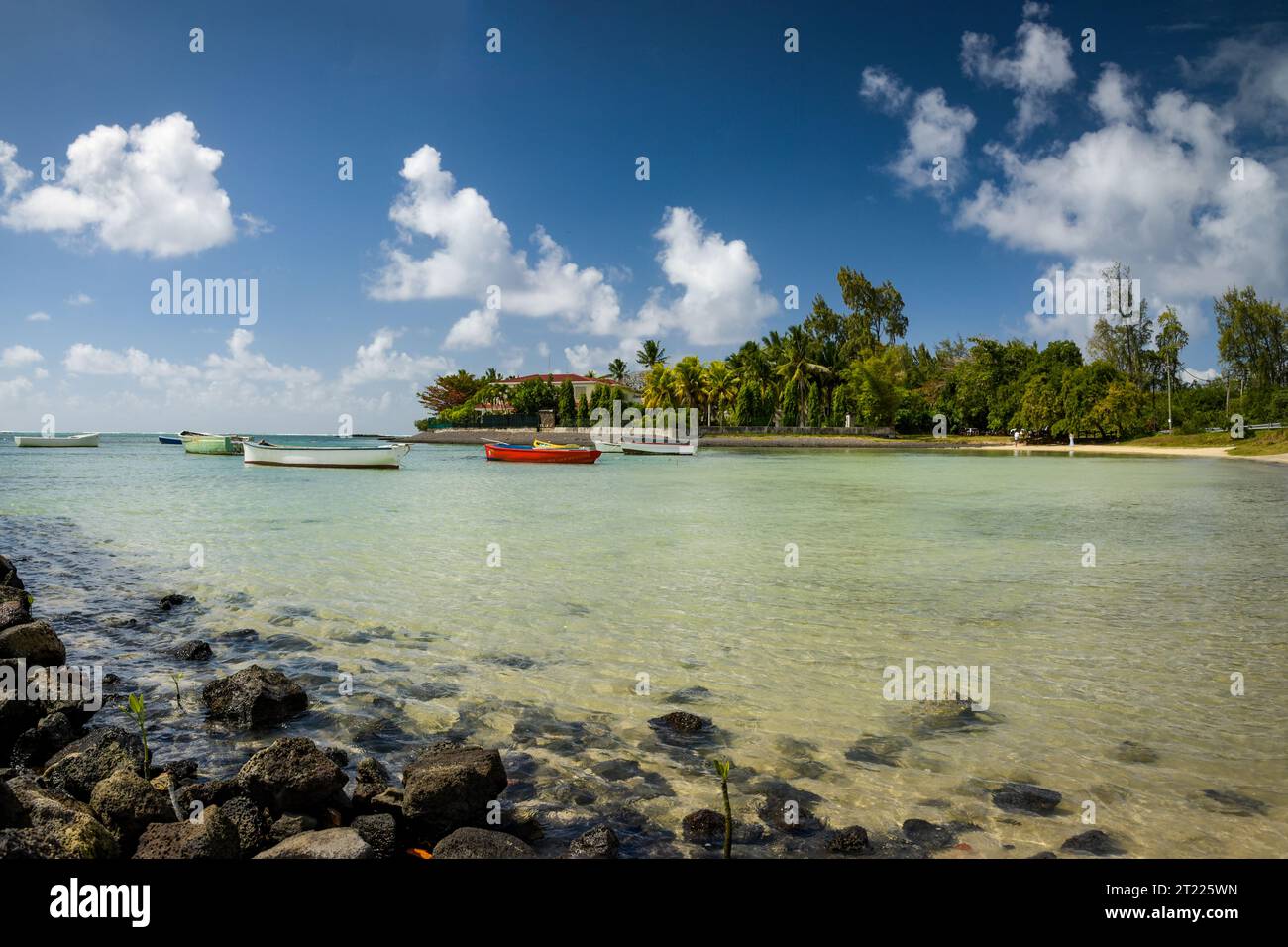 view of a heavenly landscape of Mauritius in the indian ocean Stock ...