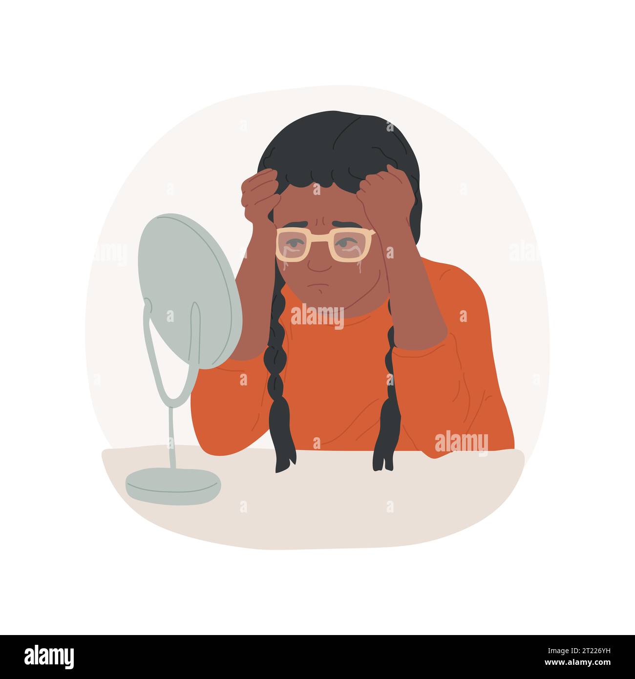 Low Self esteem Isolated Cartoon Vector Illustration Teenager Low Self esteem Isolated Cartoon Vector Illustration Teenager