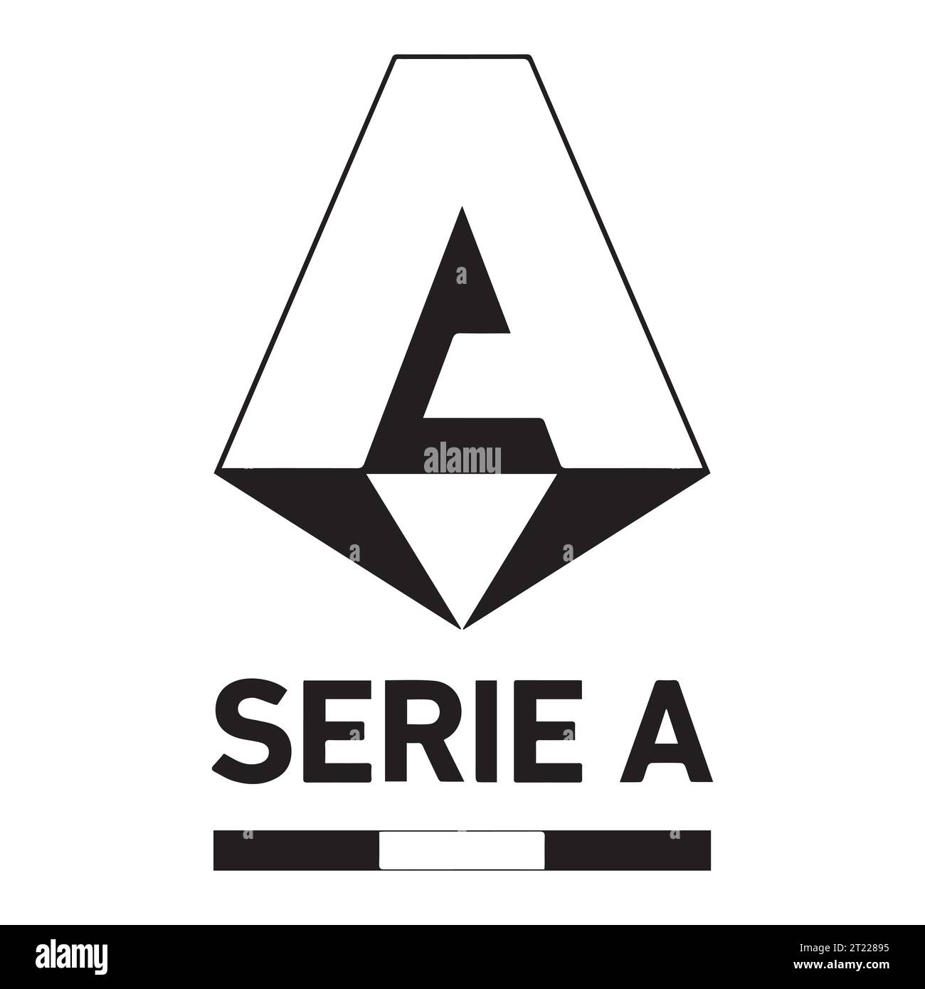 Serie A Black and White Logo Italian professional football league 