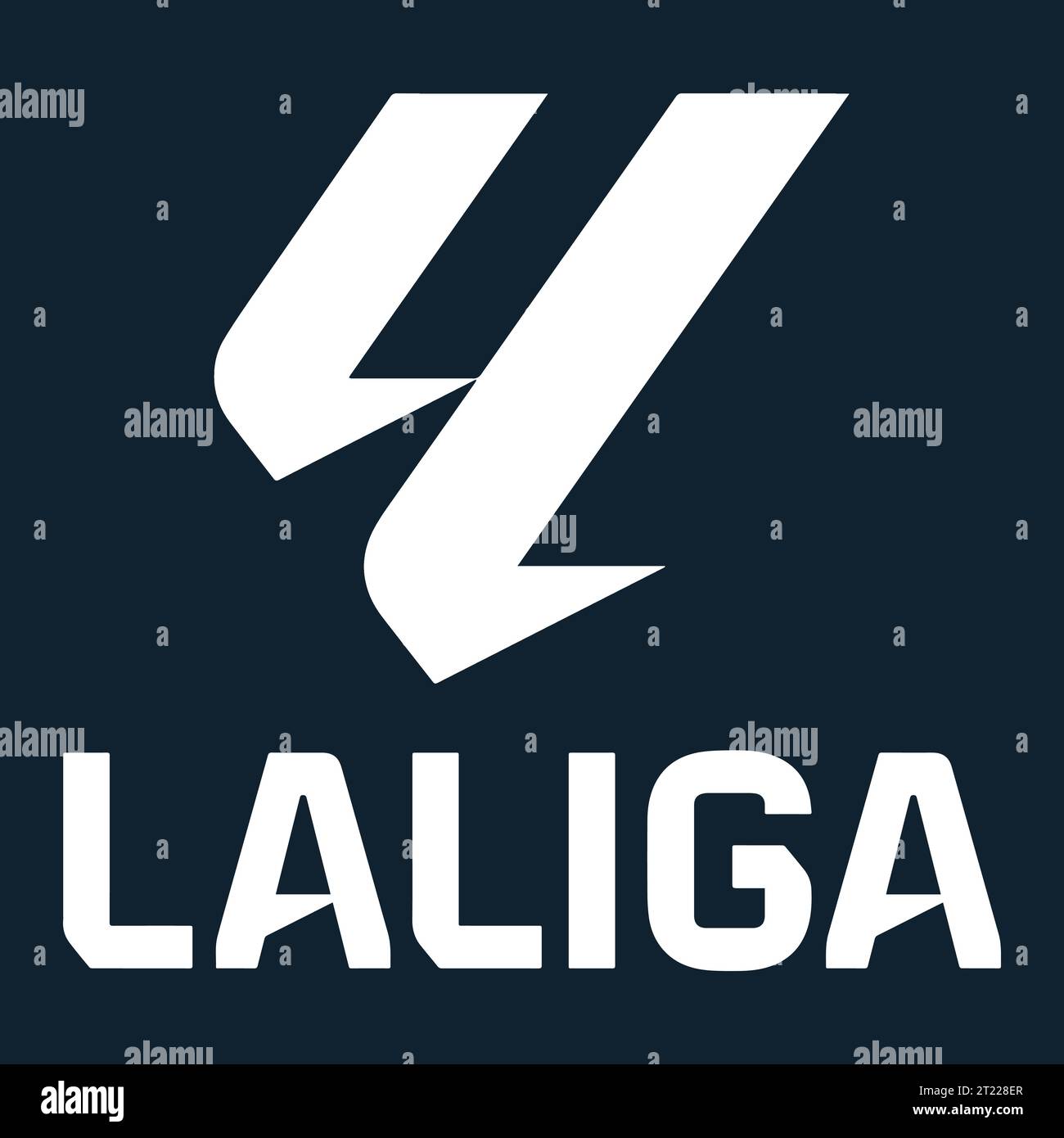 LaLiga New White Logo Spanish Professional Football League System 
