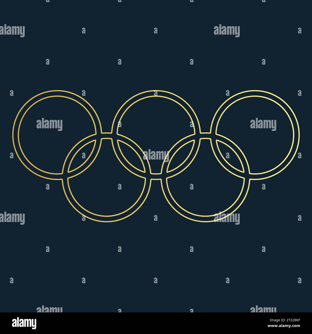 Olympic Games Logo Gold, Vector Illustration Abstract Editable image Stock Vector