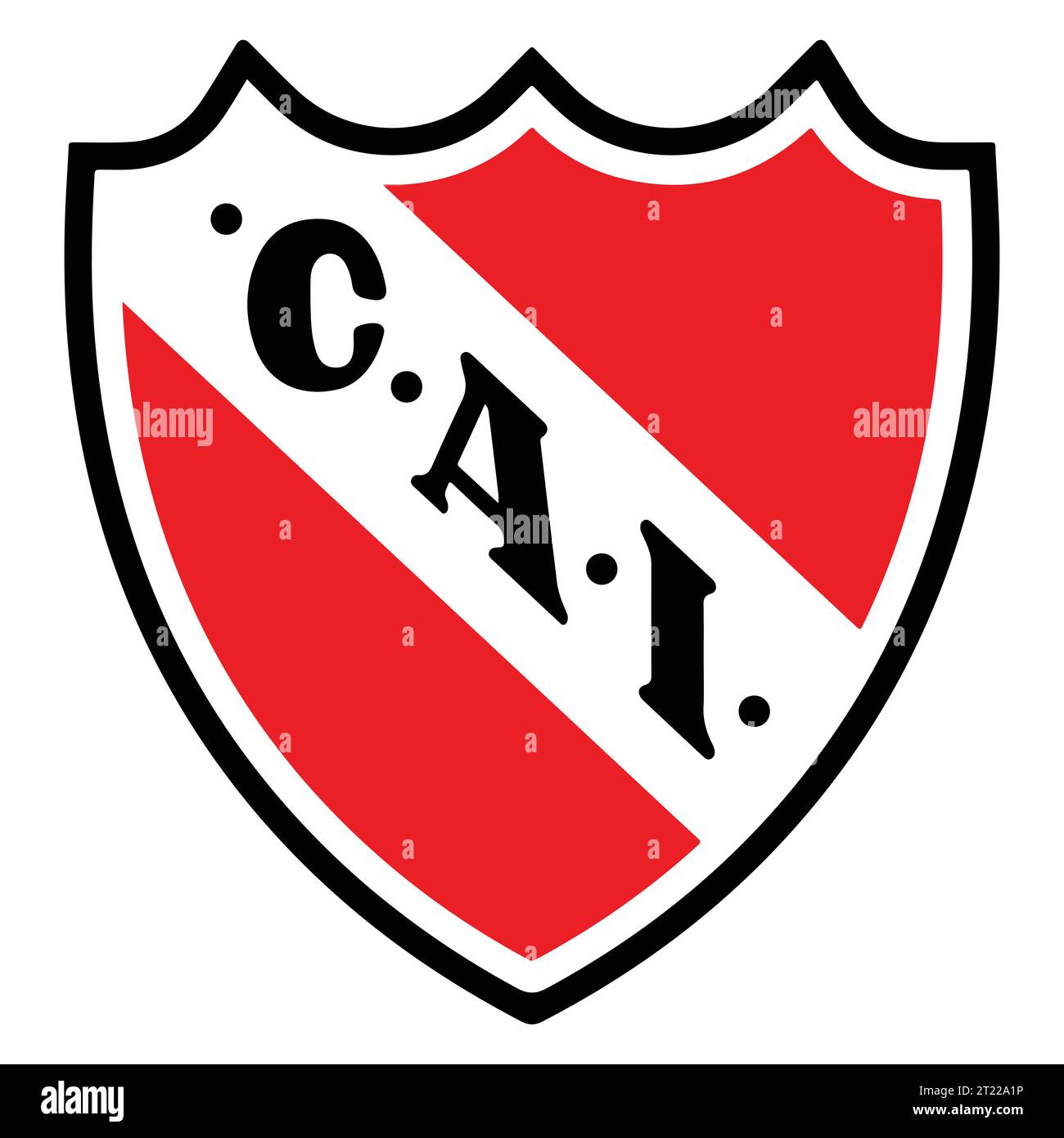 Independiente FC, golden logo, Argentine Primera Division, red metal  background, HD wallpaper