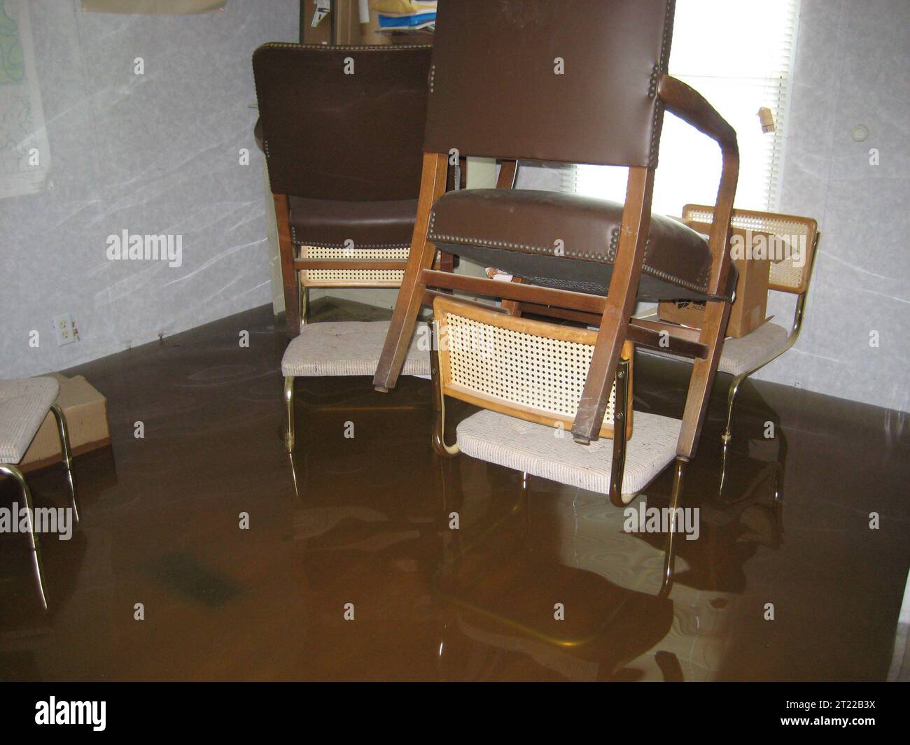 Several Feet of Water Flooded the Temporary Refuge Office, Located in a