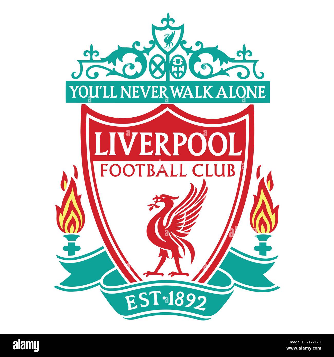 Liverpool FC Colorful Logo English professional football league system, Vector Illustration Abstract image Stock Vector