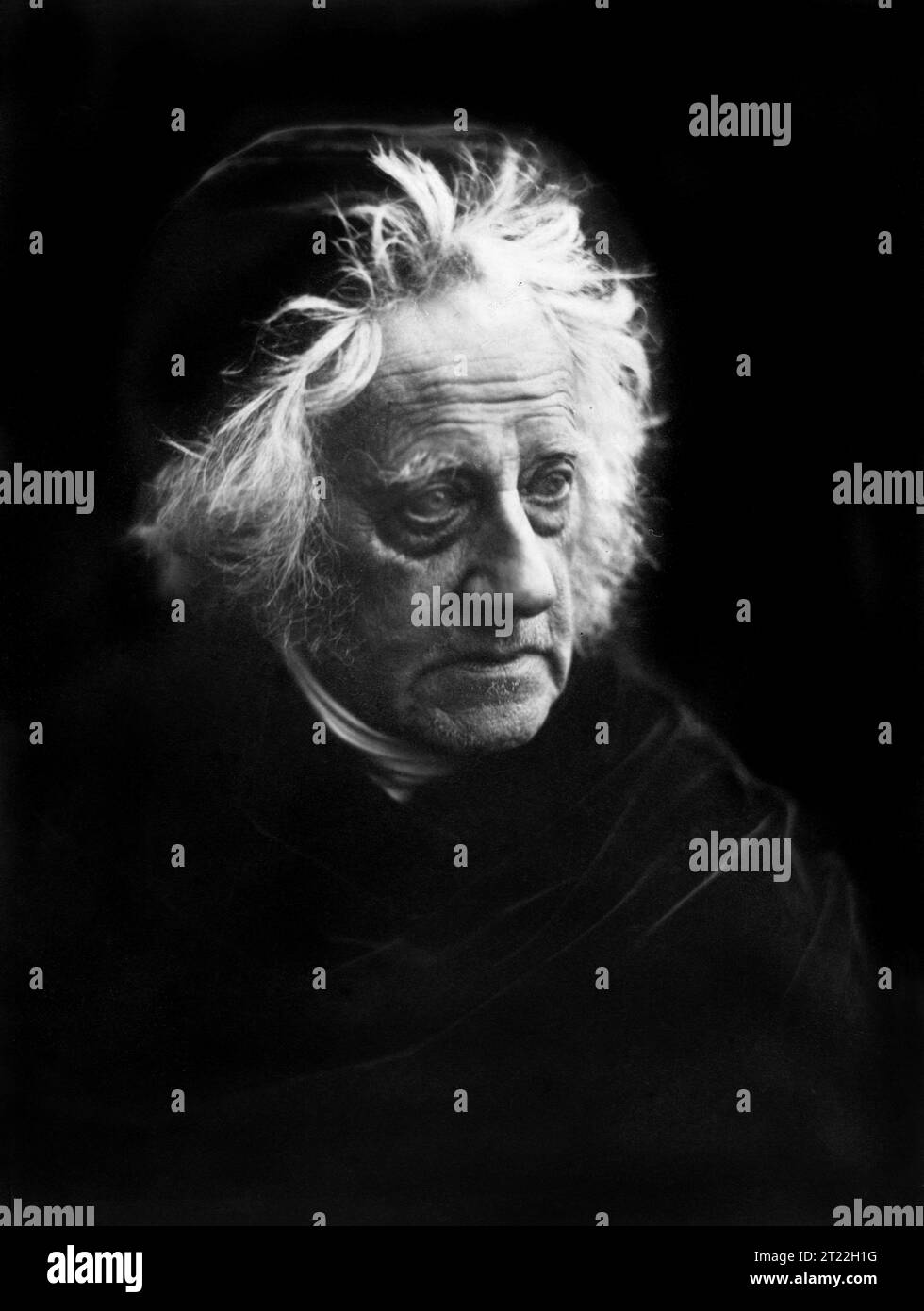 John Herschel. Portrait of Sir John Frederick William Herschel (1792-1871) by Julia Margaret Cameron, 1867 Stock Photo