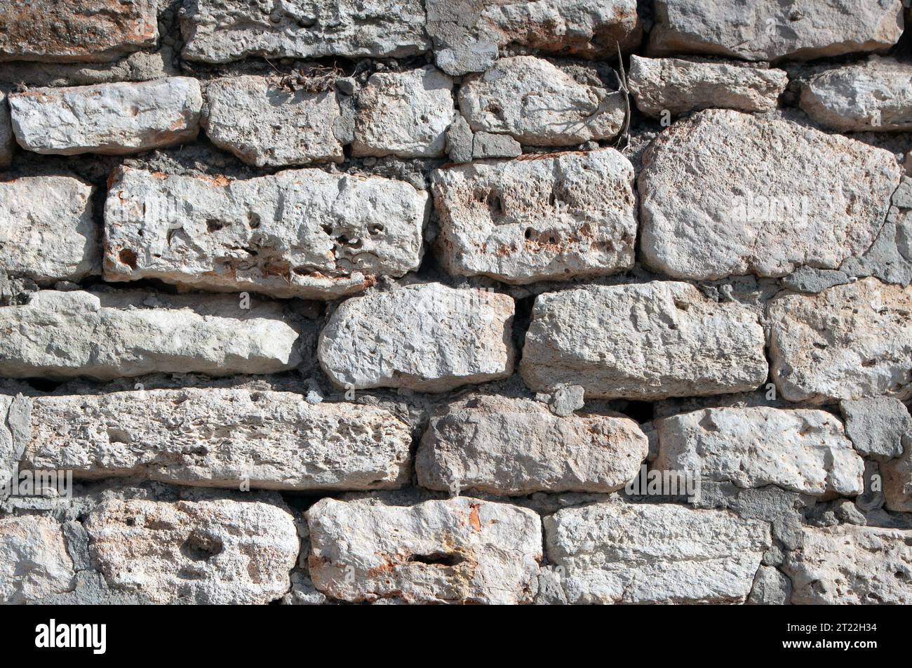 Acient brick wall. Grunge brick wall background. Background of old vintage brick wall. High quality photo Stock Photo