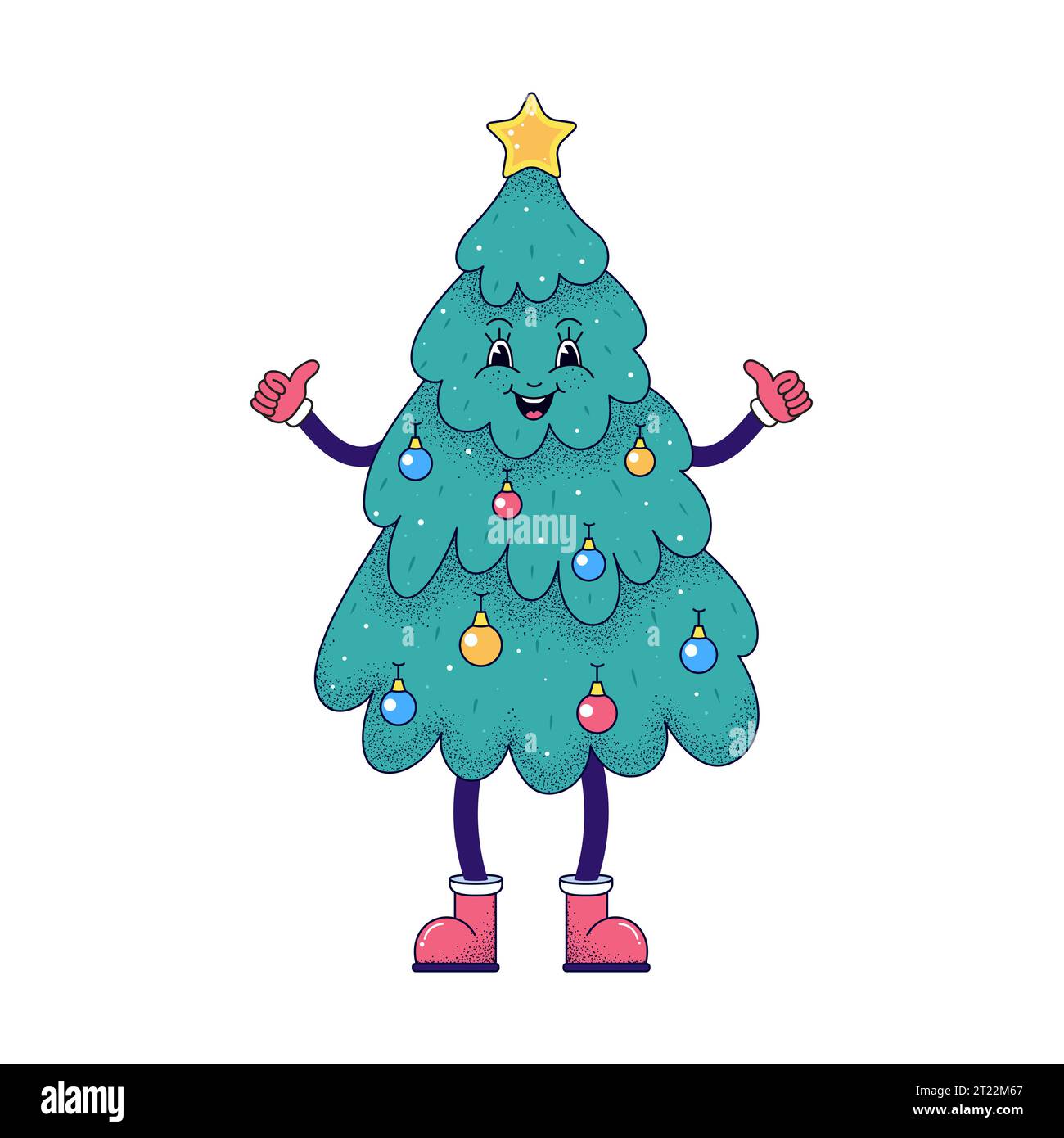 Happy Christmas Tree Stock Vector Image Art Alamy Happy Christmas Tree Stock Vector Image Art Alamy