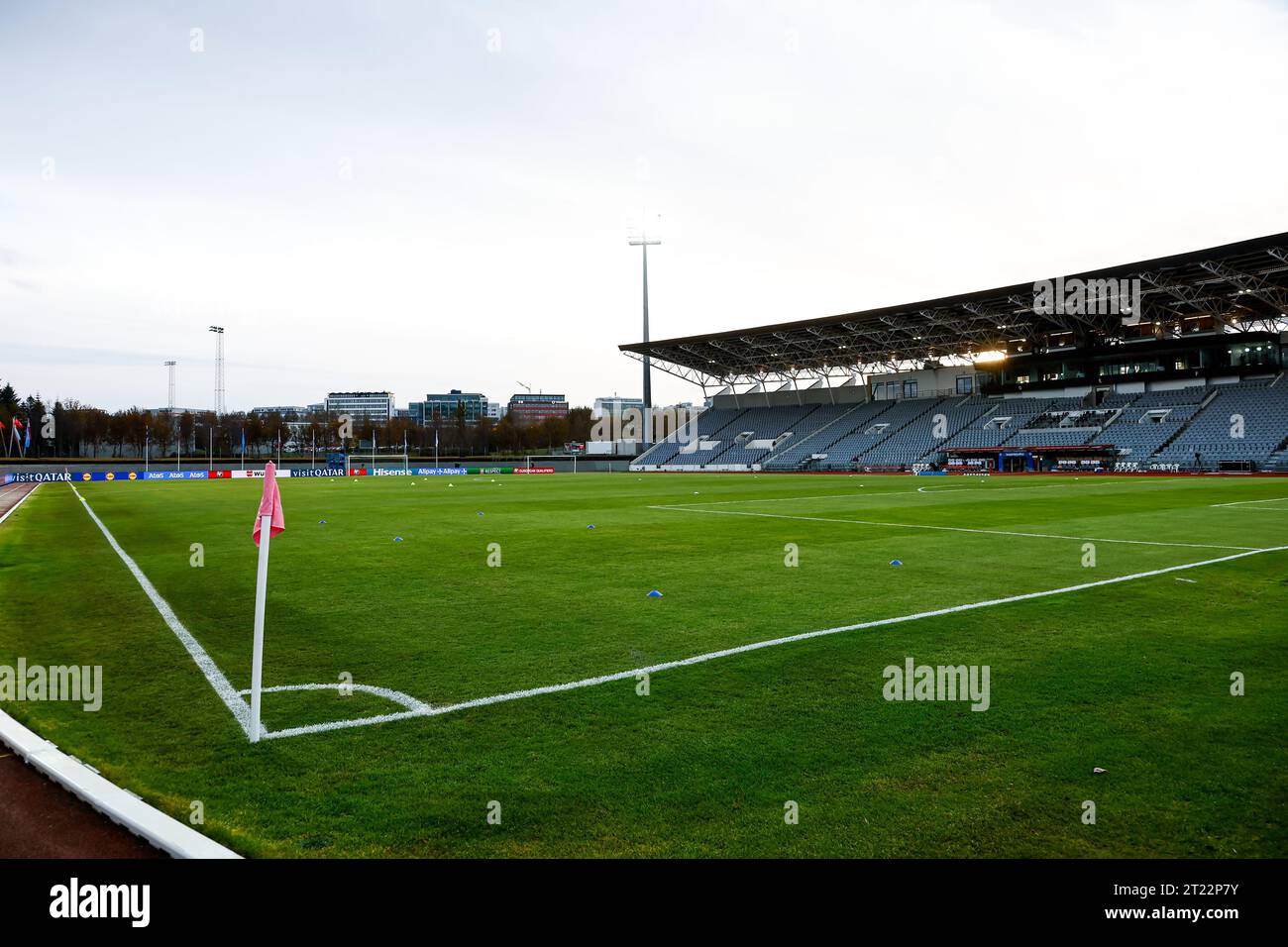 Iceland. 16th Oct, 2023. Reykjavik, Iceland, October 16th 2023: General view inside the stadium Laugardalsvollur during the UEFA European Qualifiers football match between Iceland and Liechtenstein at Laugardalsvollur in Reykjavik, Iceland. (Gunnar Örn Árnason/SPP) Credit: SPP Sport Press Photo. /Alamy Live News Stock Photo