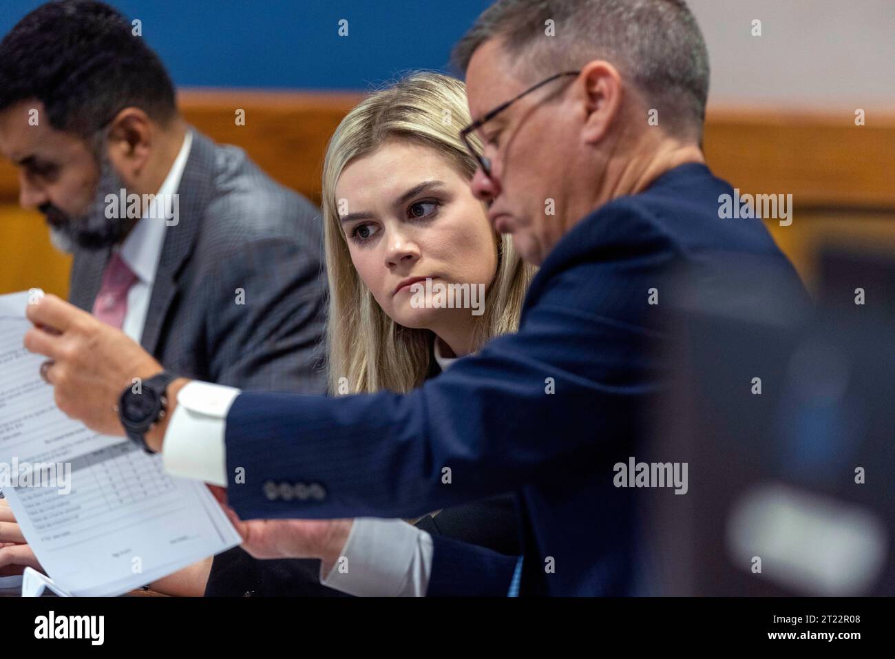 Attorneys Abigail Frye and Brian Rafferty, both representing defendant ...