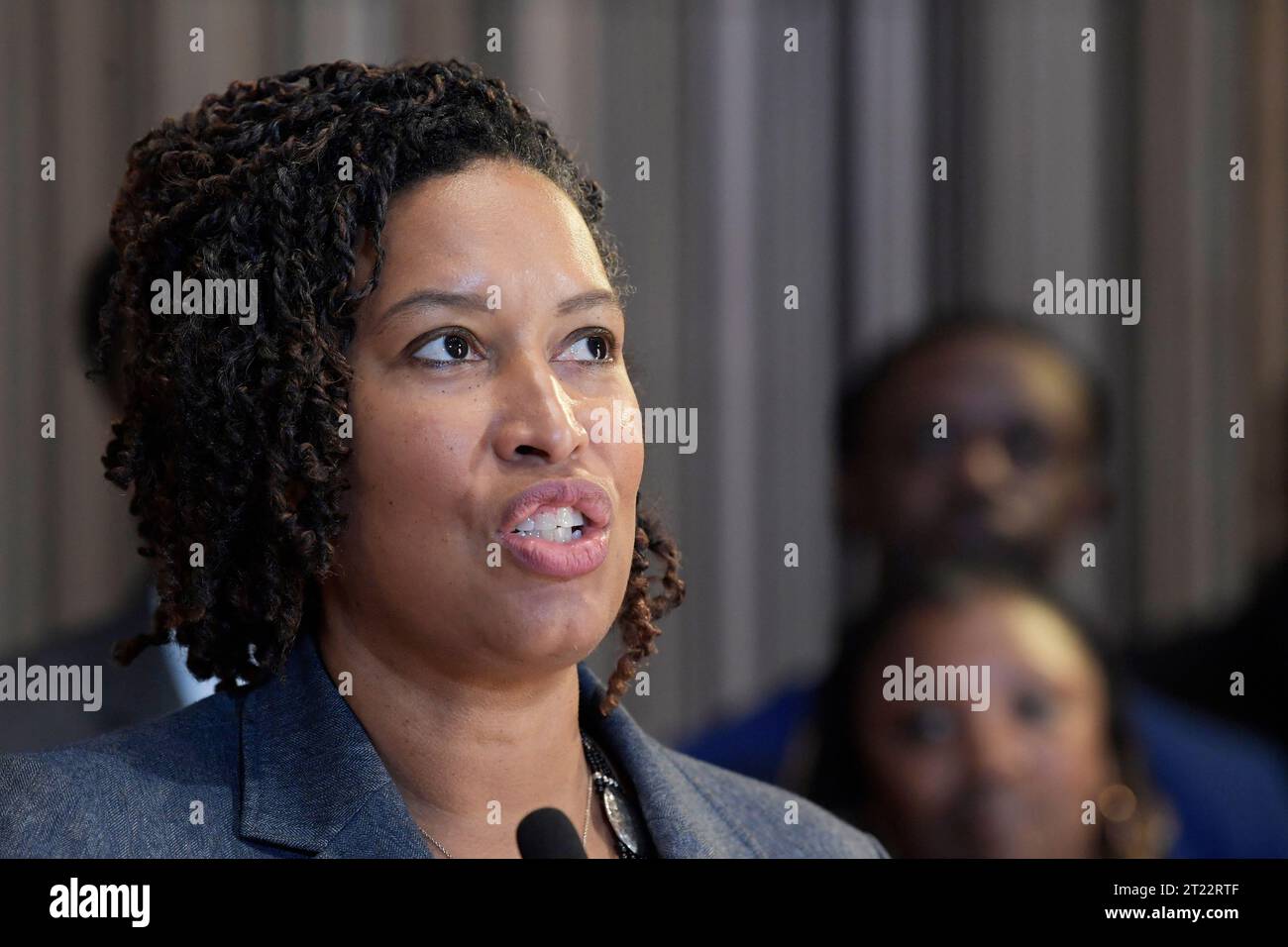 October 16, 2023, Washington, Distric of Columbia, USA DC Mayor MURIEL BOWSER speaks about