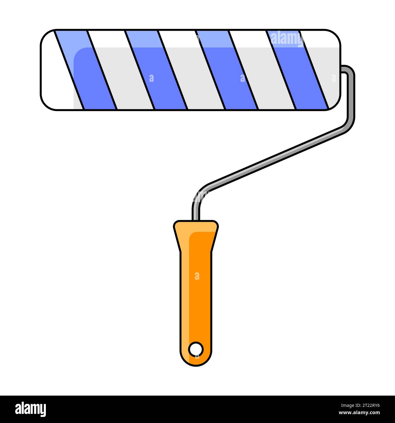 Illustration of roller. Repair working tool. Equipment for construction