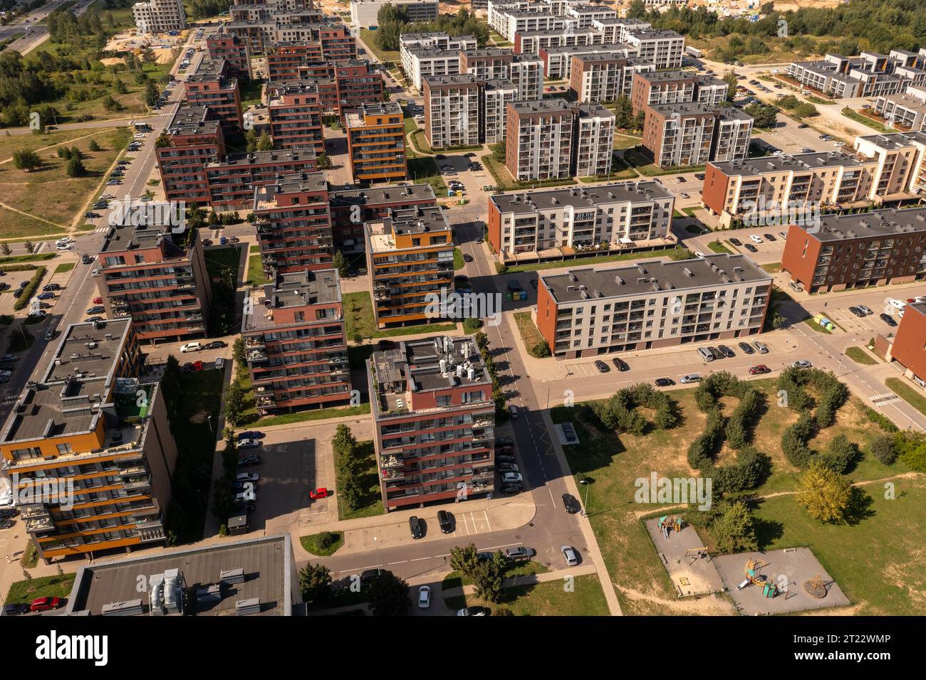 Aerial view multistory apartment construction hi-res stock photography ...