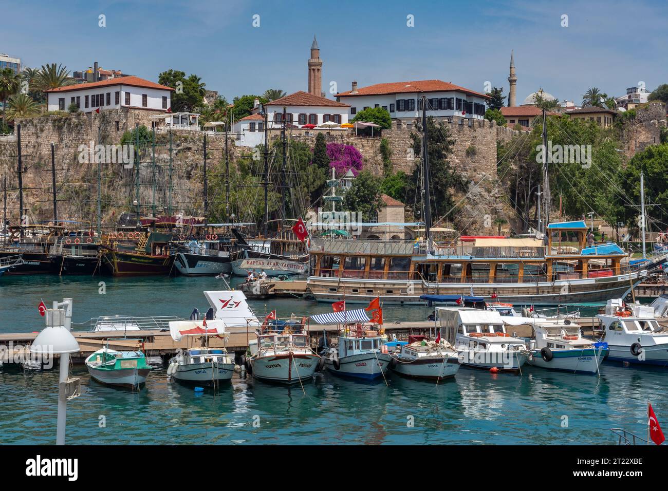 Old Harbour in Kaleici of Antalya,Mediterranian coast ,Southern Turkey Stock Photo