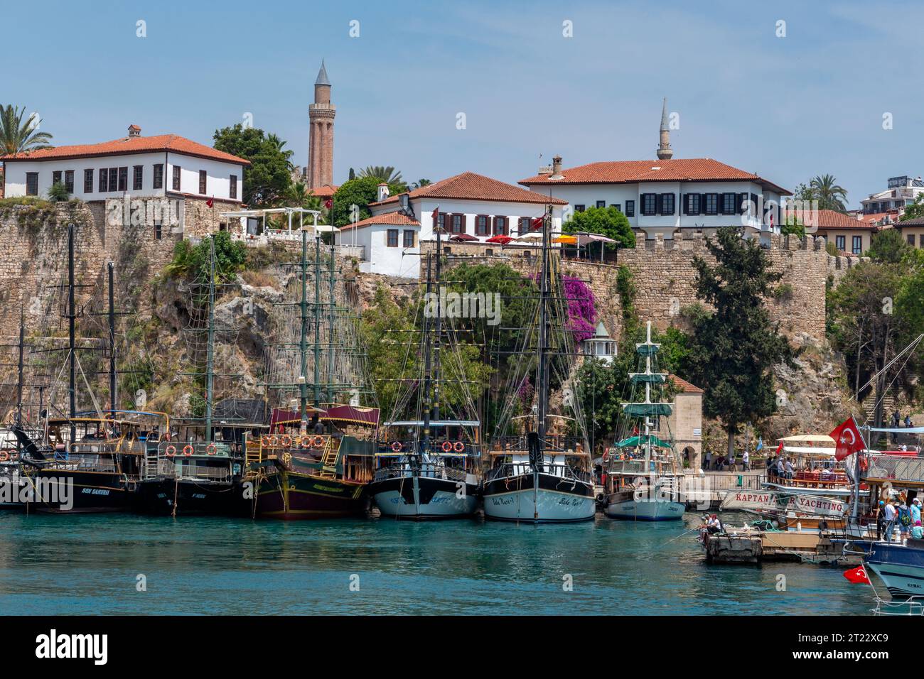 Old Harbour in Kaleici of Antalya,Mediterranian coast ,Southern Turkey Stock Photo