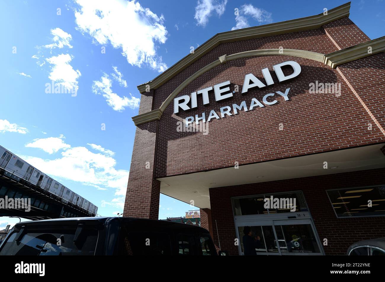 New York, USA. 16th Oct, 2023. View of a Rite Aid retail store and