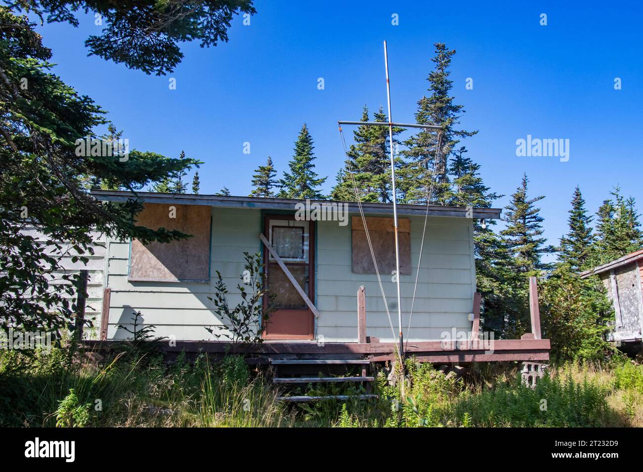 Abandoned dilapidated cabins in Pouch Cove, Newfoundland & Labrador, Canada Stock Photo Alamy