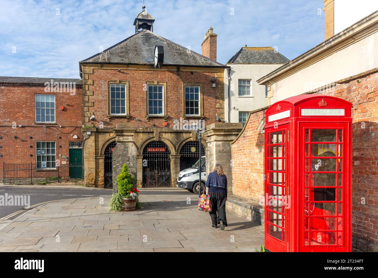 Town Hall, Bow Street, Langport, Somerset, England, United Kingdom Stock Photo
