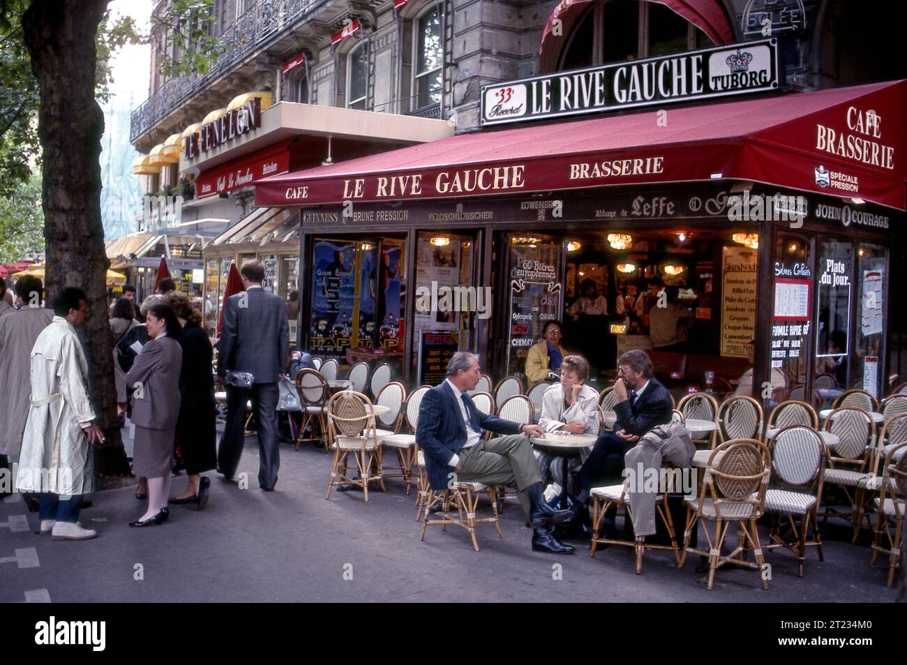 Cafe Brasserie in Paris, France Stock Photo