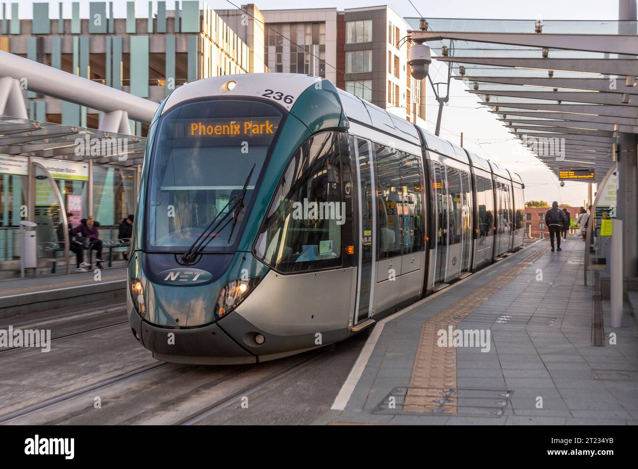 Nottingham tram, Nottingham Express Transit Stock Photo Alamy