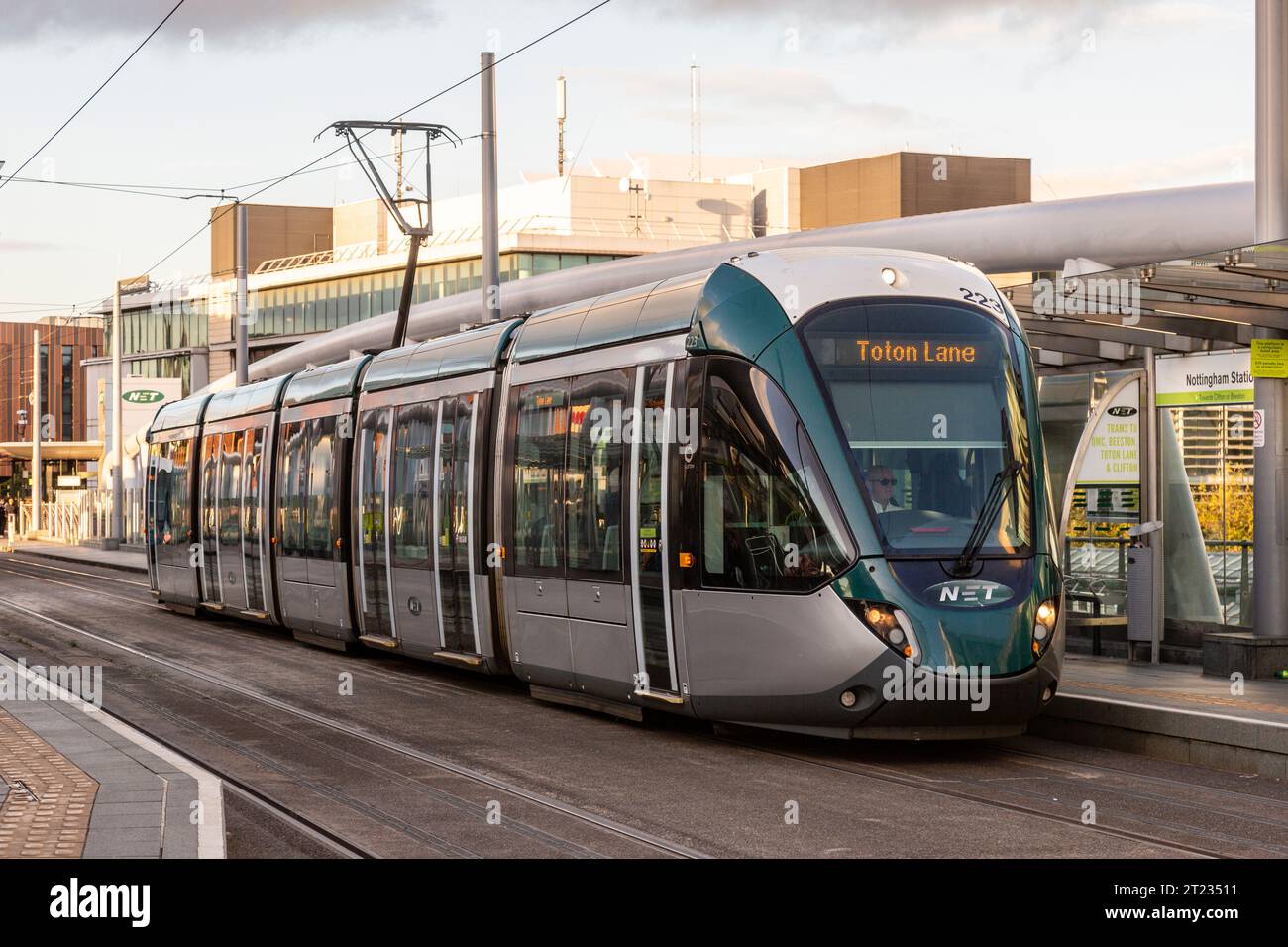 Nottingham tram, Nottingham Express Transit (NET) Stock Photo