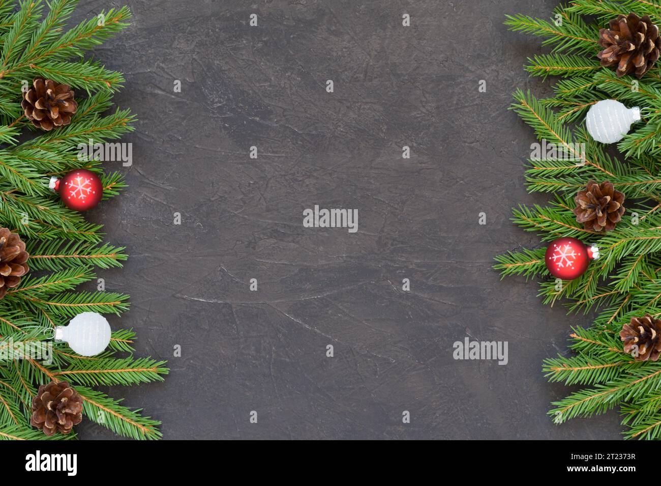 Christmas tree branches border decorations hi-res stock photography and  images - Alamy