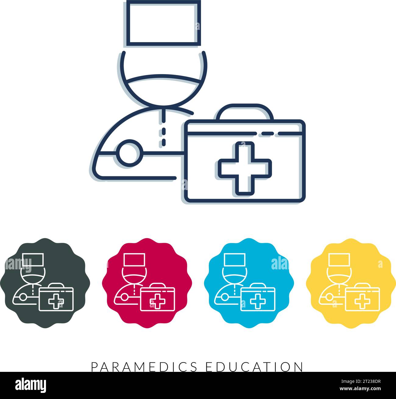 Paramedic Education Courses - Stock Icon as EPS 10 File Stock Vector