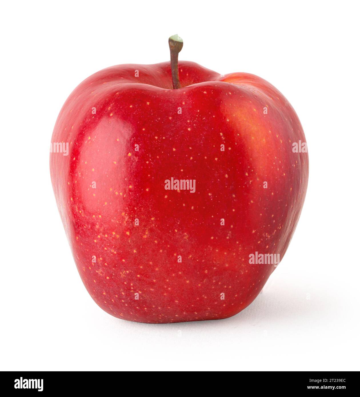 Fresh red apple isolated on white, with clipping path Stock Photo
