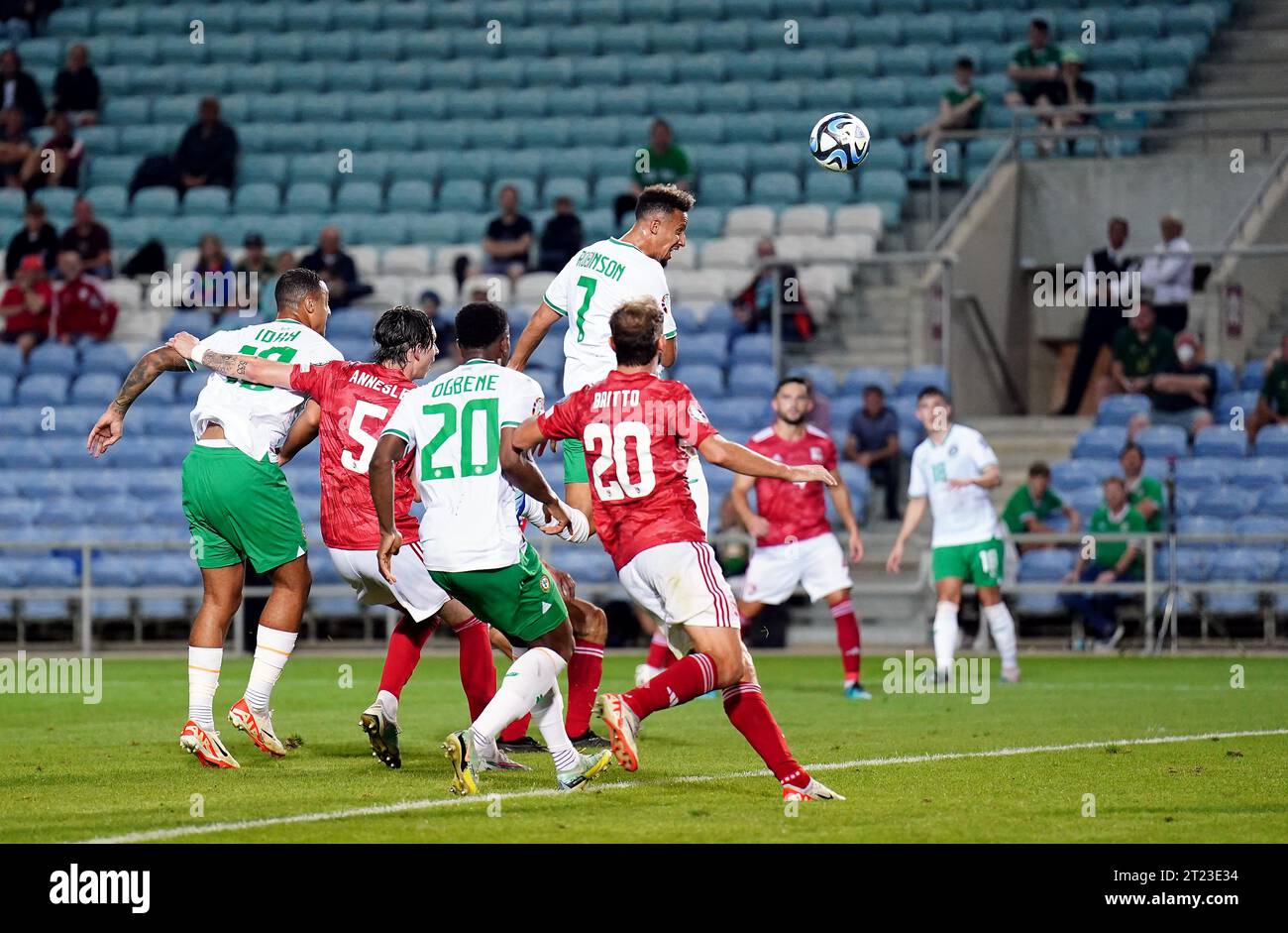 Republic Of Ireland S Callum Robinson Scores Their Side S Fourth Goal   Republic Of Irelands Callum Robinson Scores Their Sides Fourth Goal Of The Game During The Uefa Euro 2024 Qualifying Group B Match At The Estadio Algarve Almancil Picture Date Monday October 16 2023 2T23E34 