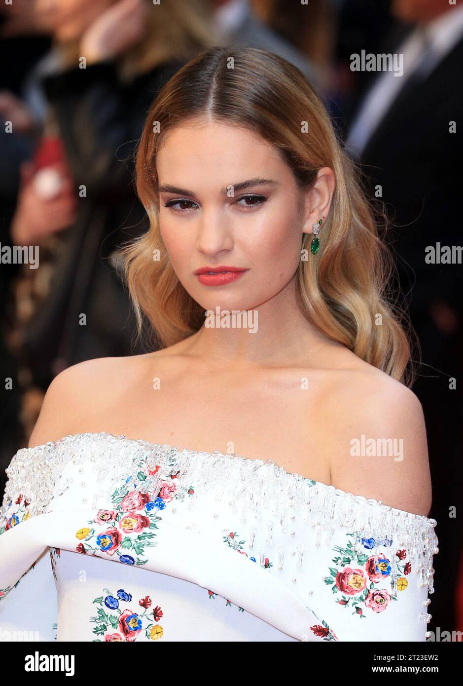 Lily James attends 'The Guernsey Literary And Potato Peel Pie Society