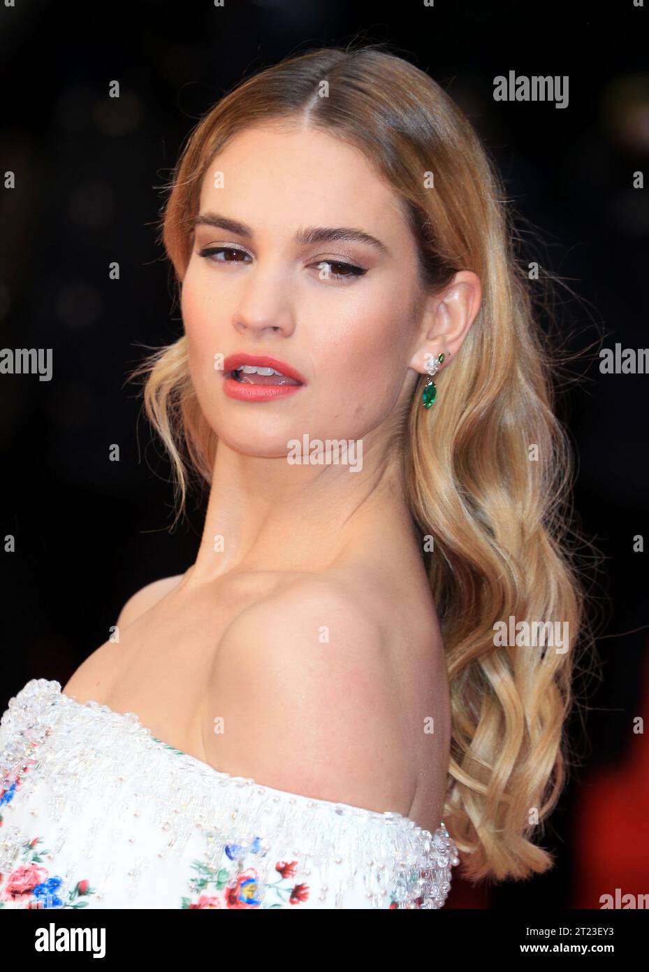 Lily James attends 'The Guernsey Literary And Potato Peel Pie Society