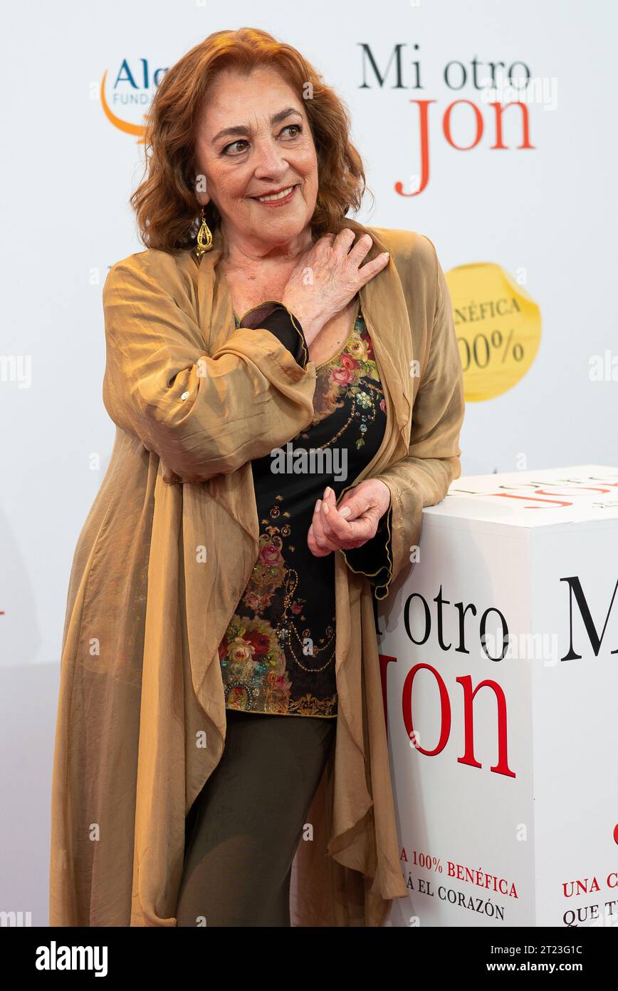 Carmen Maura during the Madrid premiere of 'Mi Otro Jon' at Cine Capitol on October 16, 2023 in Madrid, Spain. Stock Photo
