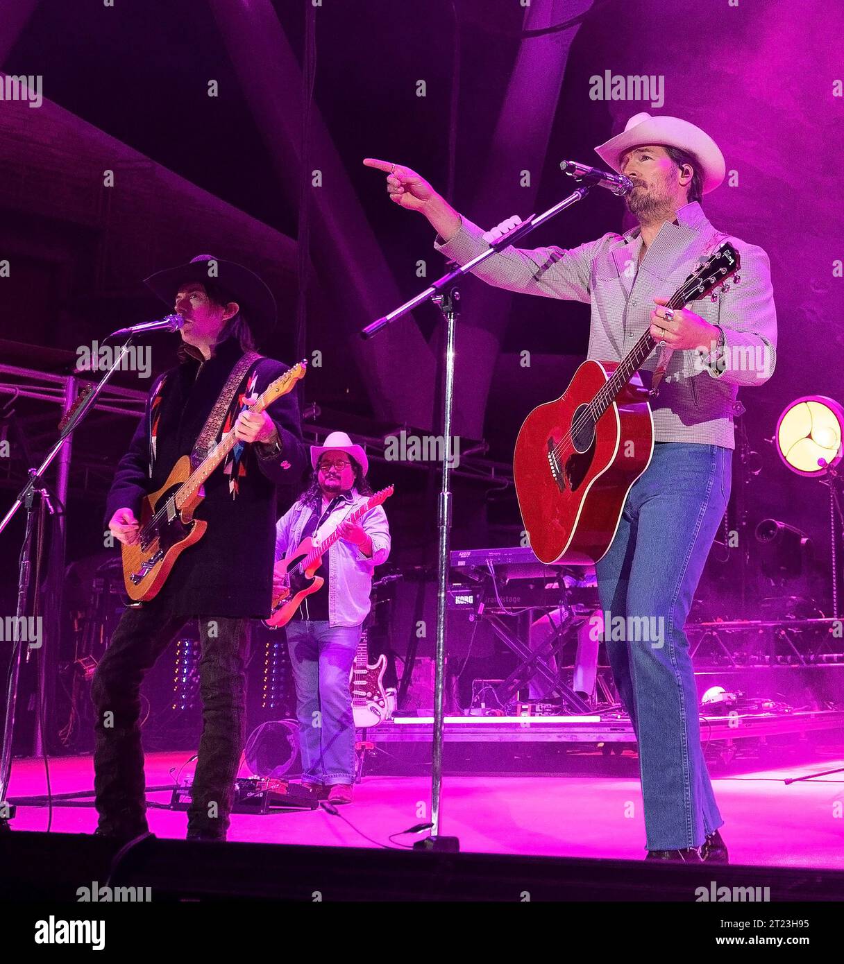 October 14, 2023, Morrison, Colorado, USA: MIDLAND performs to a sold out crowd tonight at Red Rocks Amphitheater in Morrison, CO. (Credit Image: © Hector Acevedo/ZUMA Press Wire) EDITORIAL USAGE ONLY! Not for Commercial USAGE! Stock Photo