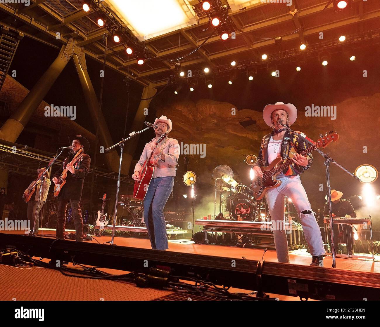 October 14, 2023, Morrison, Colorado, USA: MIDLAND performs to a sold out crowd tonight at Red Rocks Amphitheater in Morrison, CO. (Credit Image: © Hector Acevedo/ZUMA Press Wire) EDITORIAL USAGE ONLY! Not for Commercial USAGE! Stock Photo