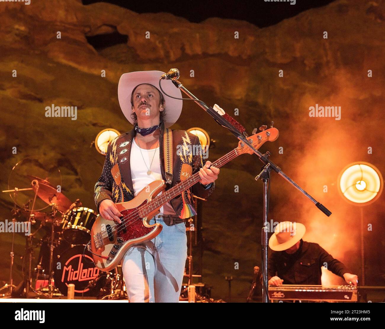 October 14, 2023, Morrison, Colorado, USA: CAMERON DUDDY of MIDLAND performs to a sold out crowd tonight at Red Rocks Amphitheater in Morrison, CO. (Credit Image: © Hector Acevedo/ZUMA Press Wire) EDITORIAL USAGE ONLY! Not for Commercial USAGE! Stock Photo