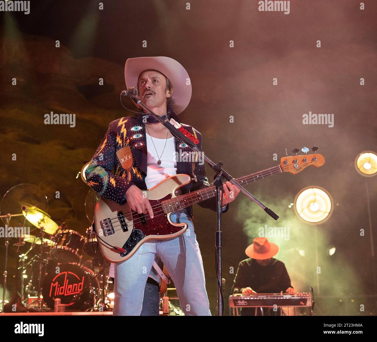 October 14, 2023, Morrison, Colorado, USA: CAMERON DUDDY of MIDLAND performs to a sold out crowd tonight at Red Rocks Amphitheater in Morrison, CO. (Credit Image: © Hector Acevedo/ZUMA Press Wire) EDITORIAL USAGE ONLY! Not for Commercial USAGE! Stock Photo