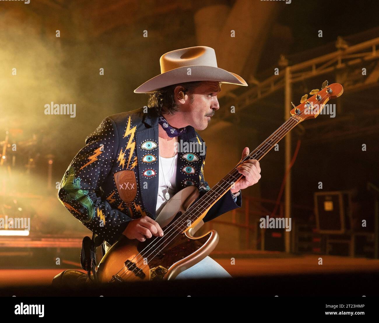 October 14, 2023, Morrison, Colorado, USA: CAMERON DUDDY of MIDLAND performs to a sold out crowd tonight at Red Rocks Amphitheater in Morrison, CO. (Credit Image: © Hector Acevedo/ZUMA Press Wire) EDITORIAL USAGE ONLY! Not for Commercial USAGE! Stock Photo