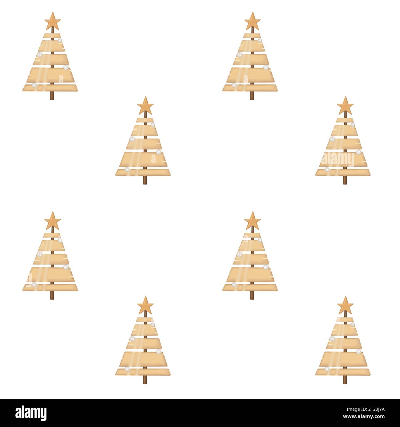 Seamless pattern with Christmas tree Stock Photo