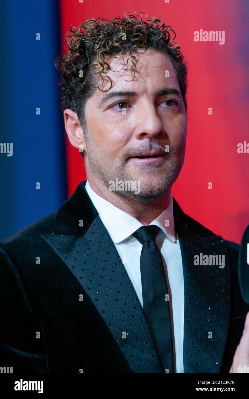 Madrid, Spain. 16th Oct, 2023. Rosanna Zanetti and David Bisbal attends the 'Bisbal' documentary premiere at Circulo de las Bellas Artes on October 16, 2023 in Madrid, Spain (Photo by Oscar Gonzalez/Sipa USA) Credit: Sipa USA/Alamy Live News Stock Photo