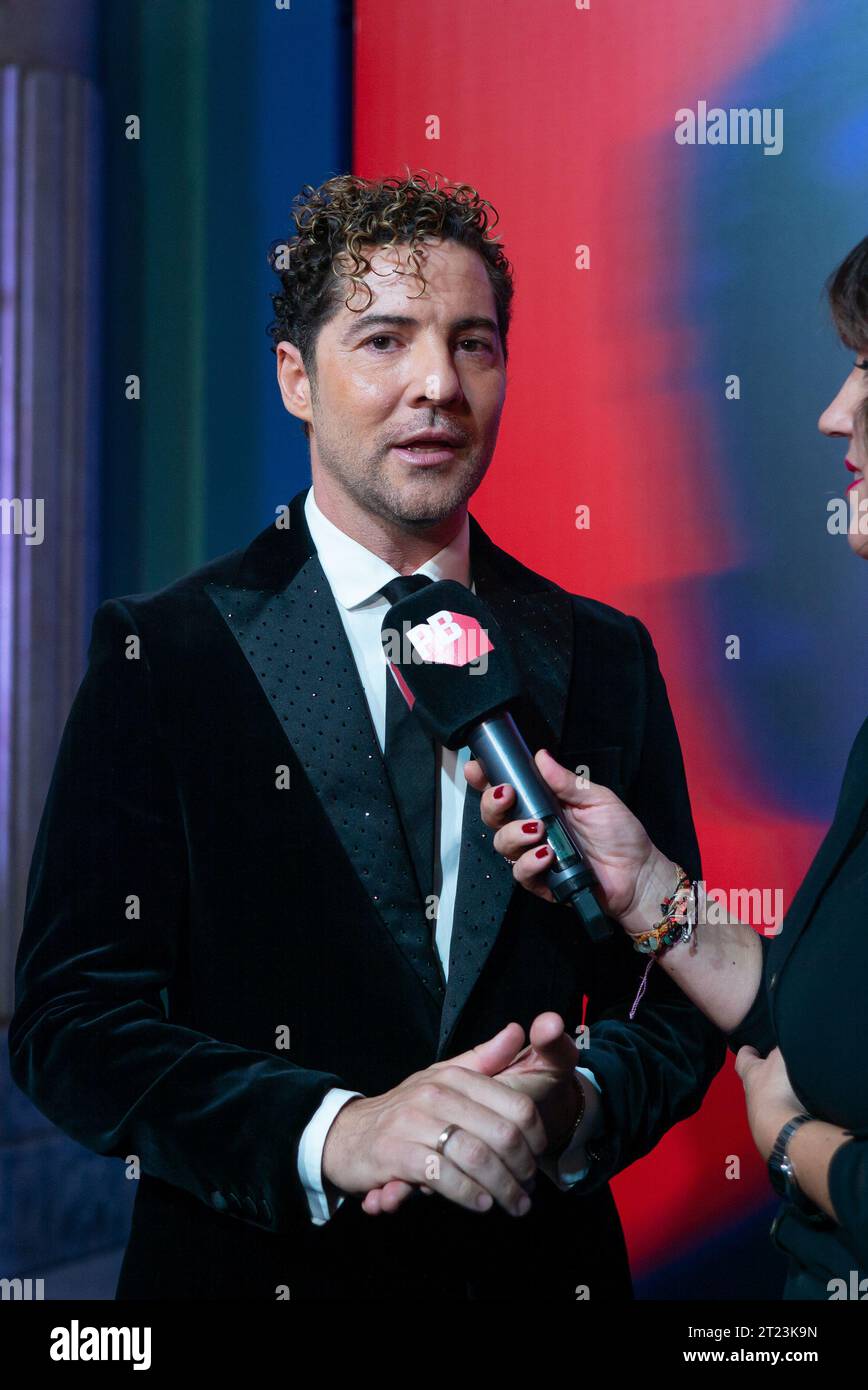 Madrid, Spain. 16th Oct, 2023. Rosanna Zanetti and David Bisbal attends the 'Bisbal' documentary premiere at Circulo de las Bellas Artes on October 16, 2023 in Madrid, Spain (Photo by Oscar Gonzalez/Sipa USA) Credit: Sipa USA/Alamy Live News Stock Photo