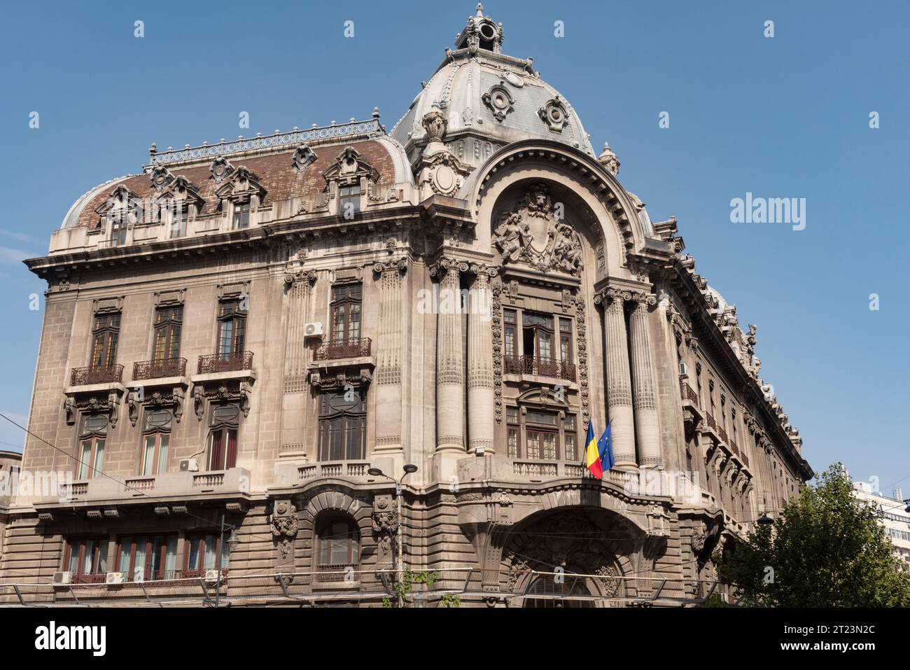 Bucharest, Romania. October 29th 2023. Charming Belle Epoque architecture of the luxury Le Dome Restaurant, Old Town, Bucharest, Romania. Stock Photo