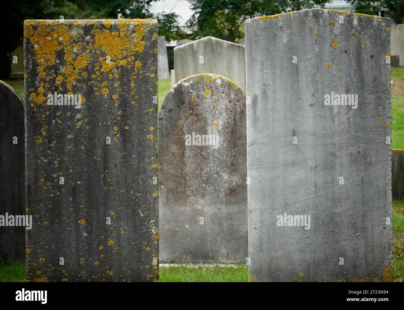 Antique headstones at the village cemetery in Vineyard Haven, Martha's
