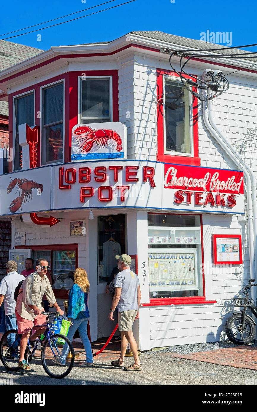 Provincetown, Massachusetts, USA — October 2023 tourists passing