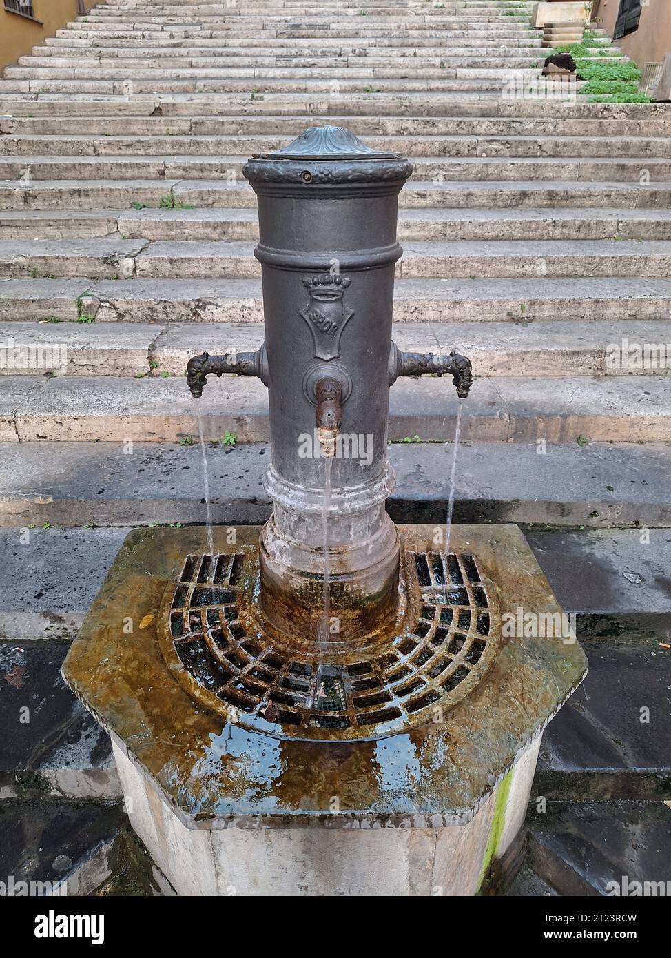 Typical drinking fountain in Rome, Italy Stock Photo Alamy