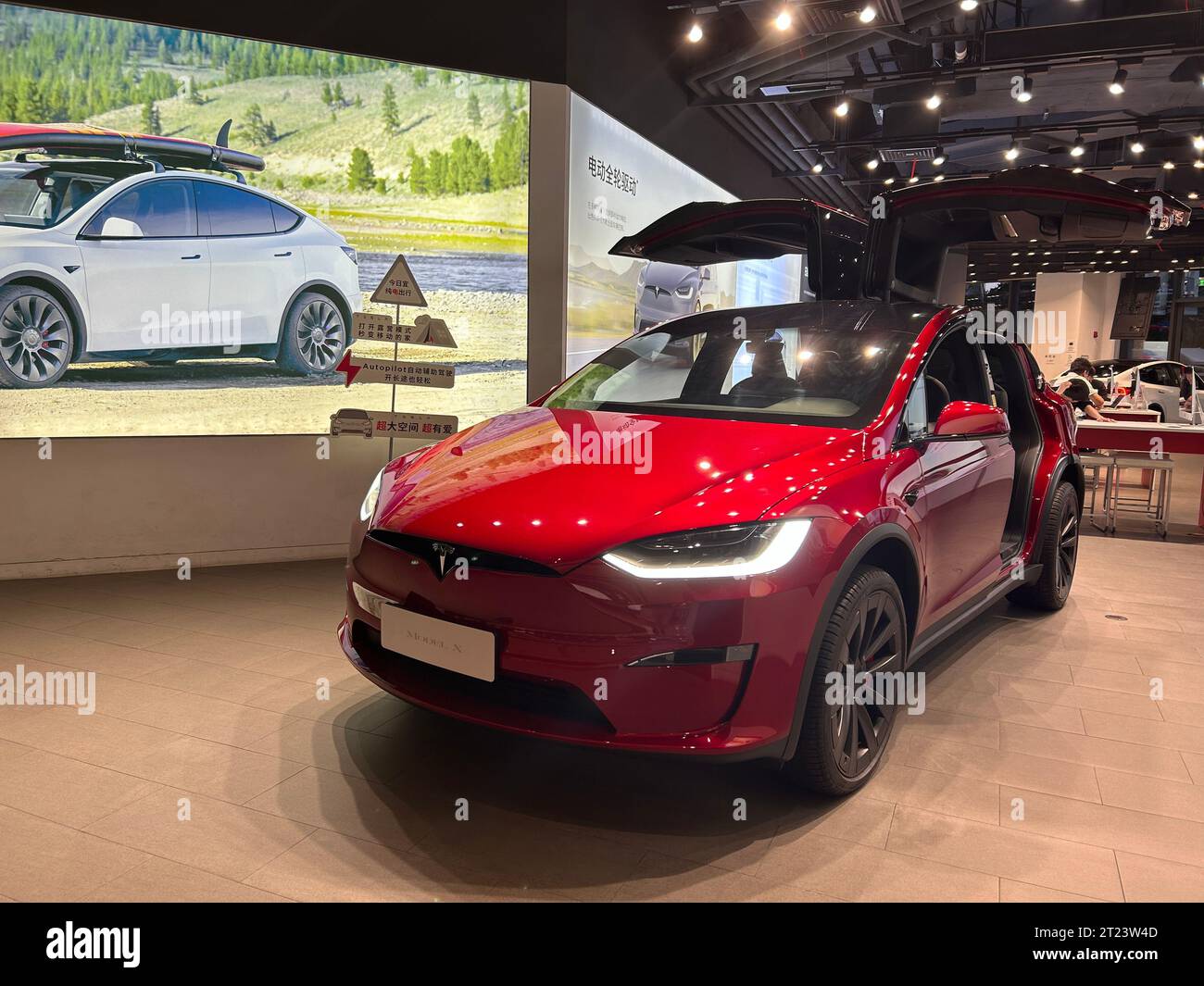 https://c8.alamy.com/comp/2T23W4D/shanghai-china-new-tesla-electric-car-on-display-in-chinese-new-car-showroom-model-x-2T23W4D.jpg
