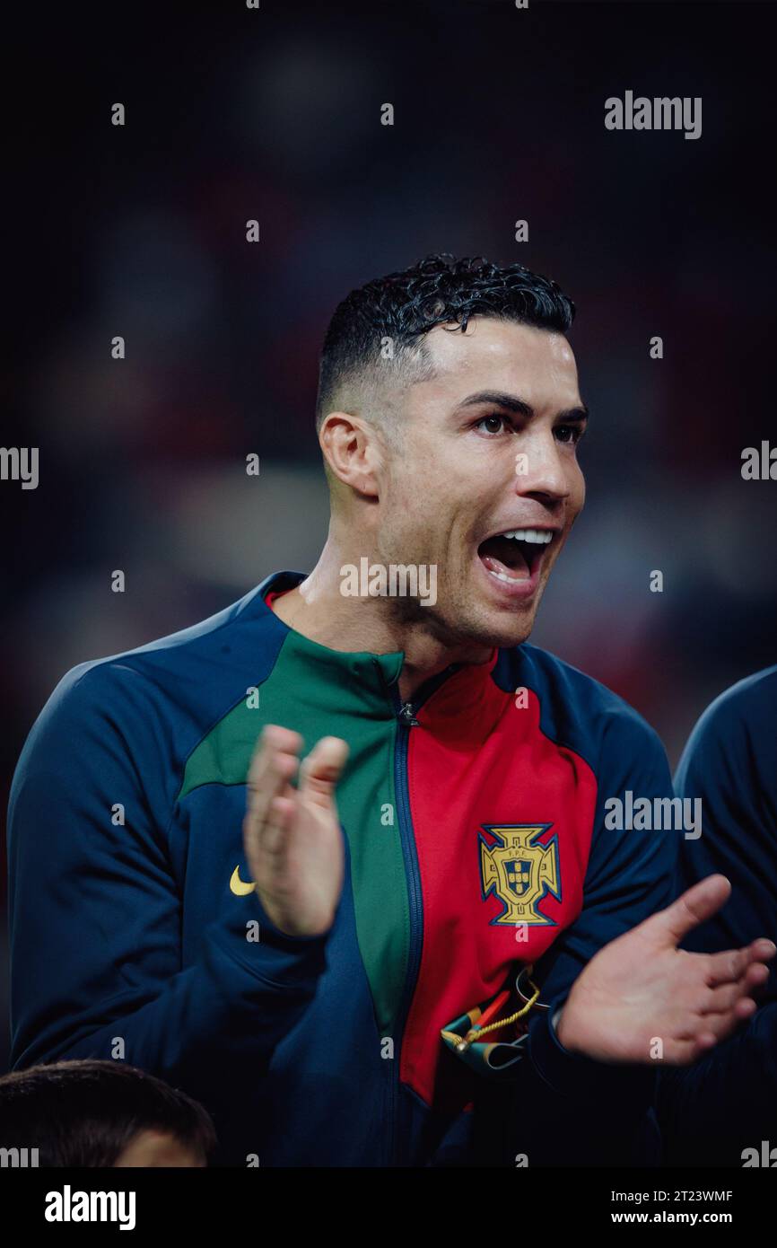 Cristiano Ronaldo during UEFA Euro 2024 qualifying game between