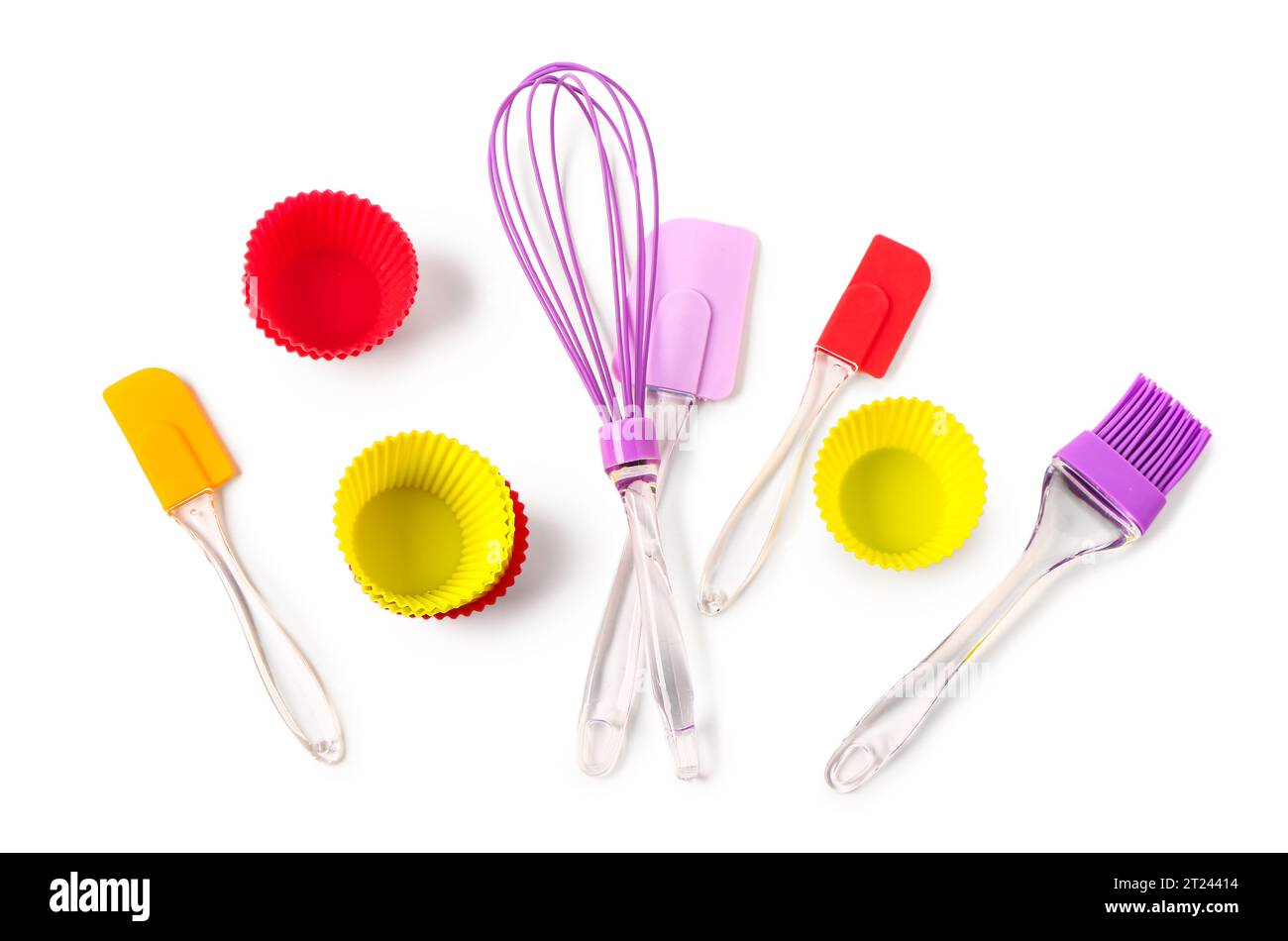 Baking utensils isolated on white background Stock Photo - Alamy