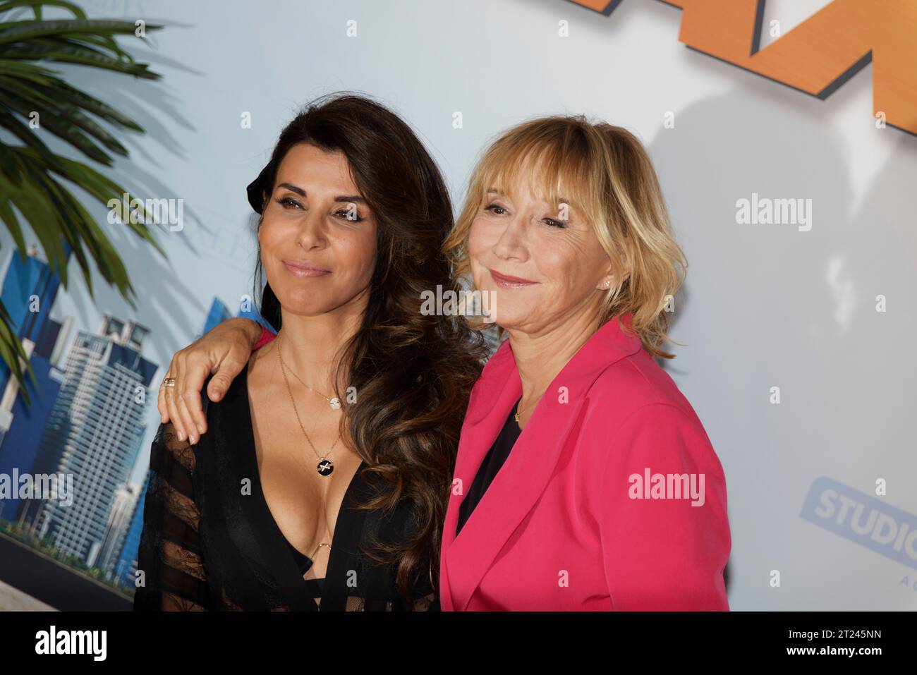 Paris, France. 16th Oct, 2023. Reem Kherici and Marie-Anne Chazel attend the 3 JOURS MAX premiere by Tarek Boudali at Le Grand Rex on October 16, 2023 in Paris, France. Credit: Bernard Menigault/Alamy Live News Stock Photo