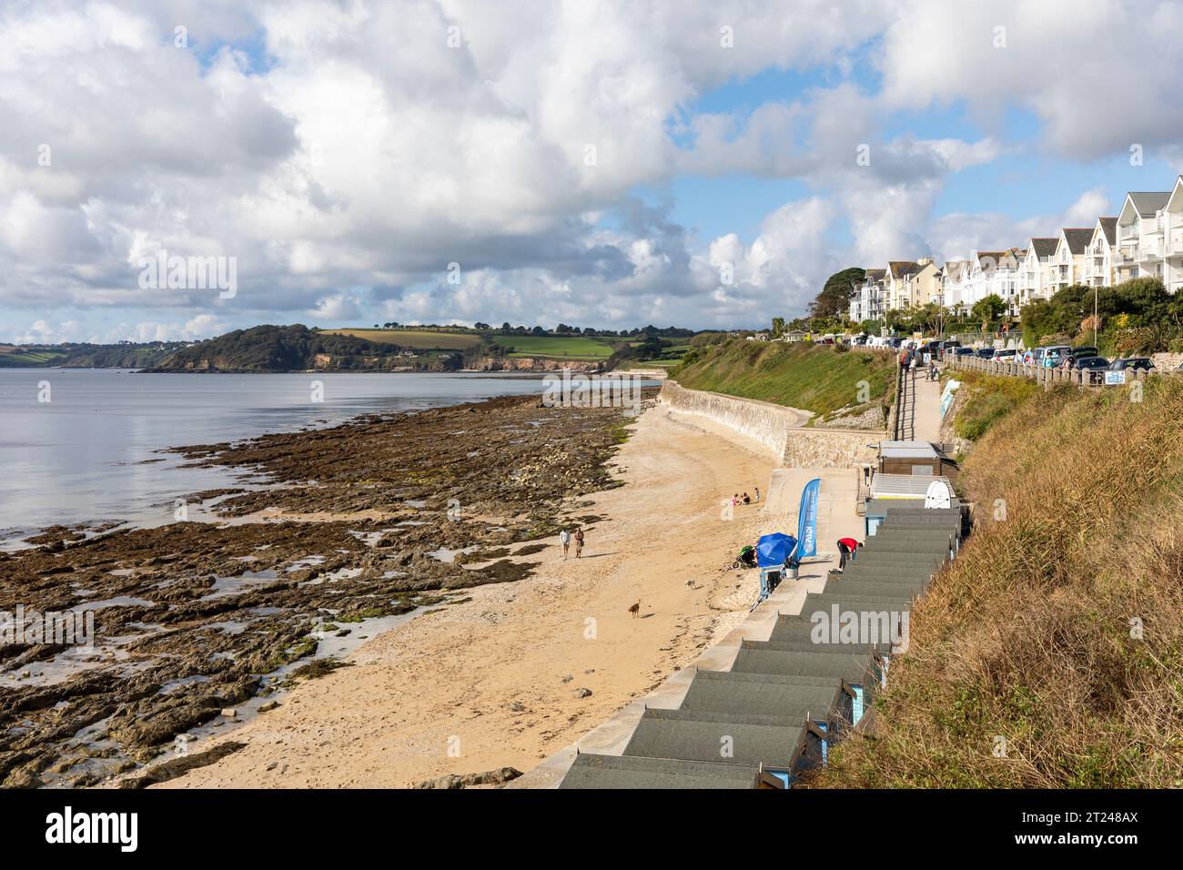 Falmouth Cornwall, a coastal town in south west england, view of Castle ...